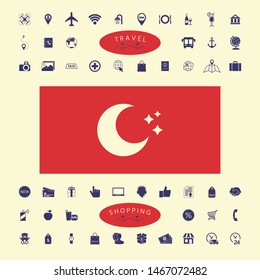 Moon stars icon. Graphic elements for your design