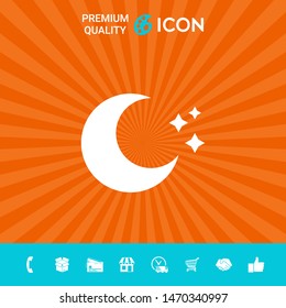 Moon stars icon. Graphic elements for your design