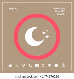 Moon stars icon. Graphic elements for your design