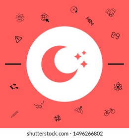 Moon stars icon. Graphic elements for your design