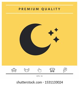 Moon stars icon. Graphic elements for your design