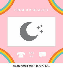 Moon stars icon. Graphic elements for your design