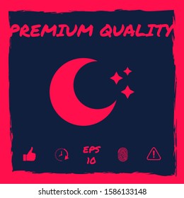 Moon stars icon. Graphic elements for your design