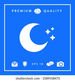 Moon stars icon. Graphic elements for your design