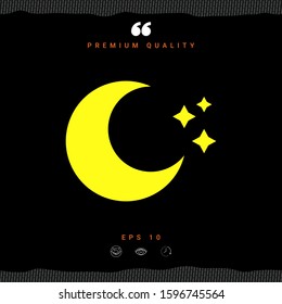 Moon stars icon. Graphic elements for your design