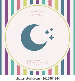Moon stars icon. Graphic elements for your design