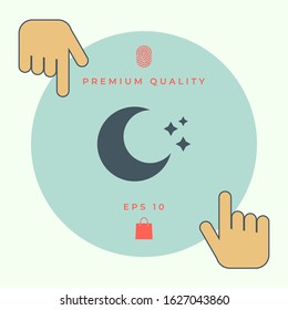 Moon stars icon. Graphic elements for your design