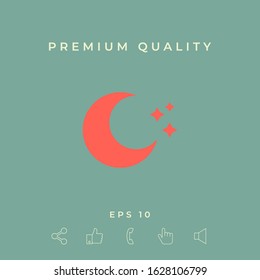 Moon stars icon. Graphic elements for your design