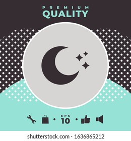 Moon stars icon. Graphic elements for your design