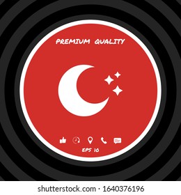 Moon stars icon. Graphic elements for your design