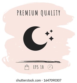 Moon stars icon. Graphic elements for your design