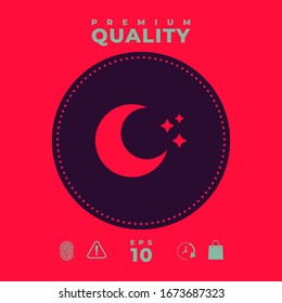 Icono de estrellas de la luna. Elementos gráficos para el diseño