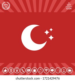 Moon stars icon. Graphic elements for your design