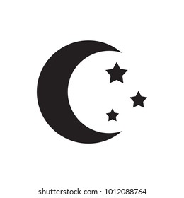 moon and stars icon illustration isolated vector sign symbol