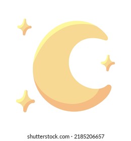 moon and stars icon isolated