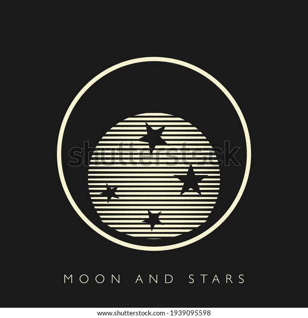 Moon and stars icon
isolated. Flat design. Vector Illustration.Night with moon and
stars icon in flat style. Night symbol for your web site design,
logo. Vector EPS 10.