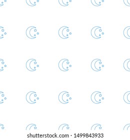 moon and stars icon pattern seamless white background. Editable line moon and stars icon. moon and stars icon pattern for web mobile.