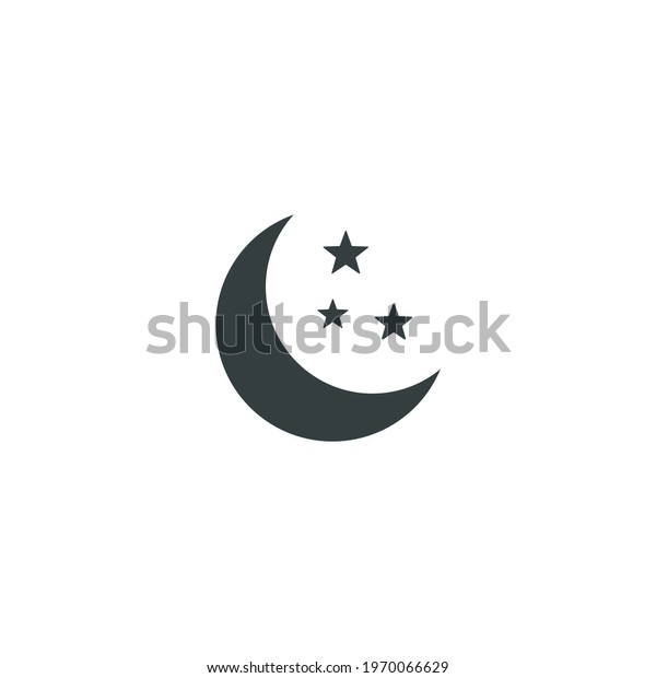 Moon and Stars\
icon symbol vector\
illustration