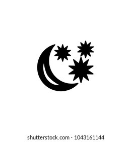 moon and stars icon vector