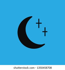 moon stars icon vector