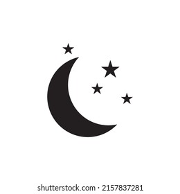 moon and stars icon vector