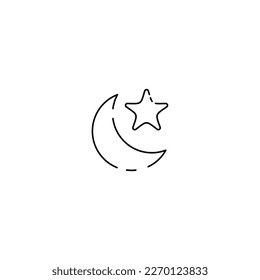moon and stars icon vector