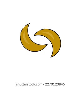 moon and stars icon vector