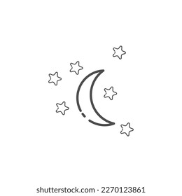 moon and stars icon vector