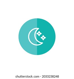 Moon and Stars Icon. Vector Illustration Design