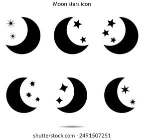 moon stars icon vector illustration graphic on background
