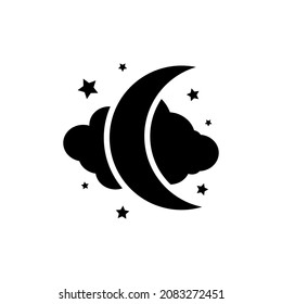 Moon and Stars icon vector set. Night illustration sign collection. dream symbol. Sleep logo.