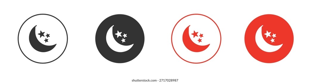 Moon stars icon. web vector design