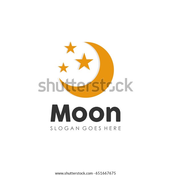 Moon and stars logo design\
vector