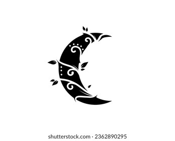 Moon and stars logo icon design template elements. moon logo design