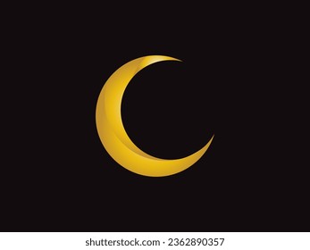 Moon and stars logo icon design template elements. moon logo design