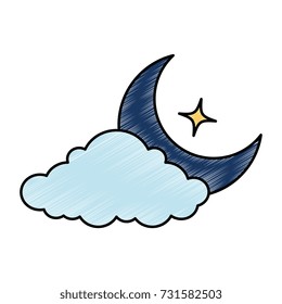 moon and stars night