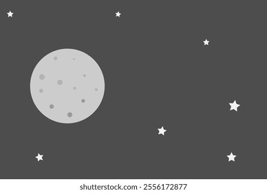 moon stars in the night sky background