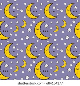 Moon Stars Night Sleeping Pattern
