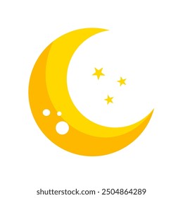 Mond mit Sternen, Nacht - Vektorsymbol