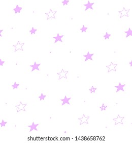 Moon and stars seamless vector pattern