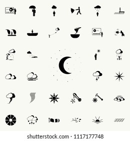moon and stars sign icon. Detailed set of Weather  icons. Premium quality graphic design sign. One of the collection icons for websites, web design, mobile app on colored background