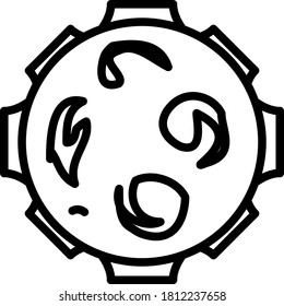 Moon and stars, Sleep, dreams icon.