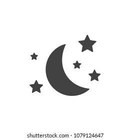 Moon and stars sleep icon vector image