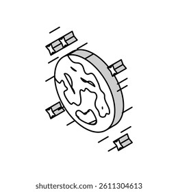 moon and stars sleep night isometric icon vector. moon and stars sleep night sign. isolated symbol illustration