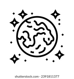 moon and stars sleep night line icon vector. moon and stars sleep night sign. isolated contour symbol black illustration