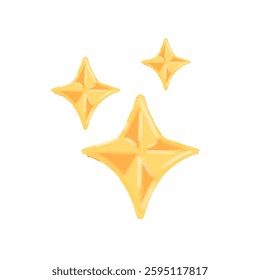 Moon Stars Sparkle Shiny Illustration