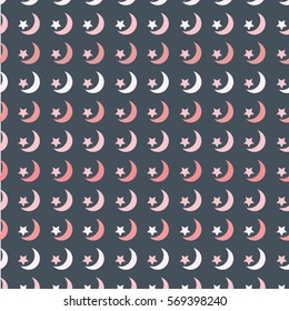 Moon and stars Vector