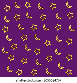 moon and stars vector and graphics