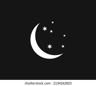 Moon And Stars Vector Icon