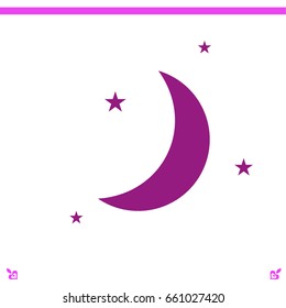 Moon & stars vector icon